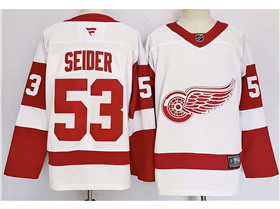 Detroit Red Wings #53 Mortiz Seider 2024 White Jersey