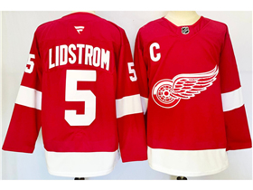 Detroit Red Wings #5 Gustav Lindstrom 2024 Red Jersey