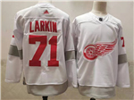 Detroit Red Wings #71 Dylan Larkin White 2020/21 Reverse Retro Jersey