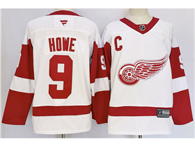 Detroit Red Wings #9 Gordie Howe 2024 White Jersey