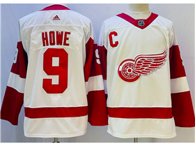 Detroit Red Wings #9 Gordie Howe White Jersey