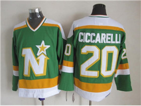 Minnesota North Stars #20 Dino Ciccarelli 1980's CCM Vintage Green Jersey