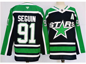 Dallas Stars #91 Tyler Seguin Black Reverse Retro 2.0 Jersey