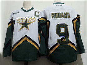 Dallas Stars #9 Mike Modano 2000's CCM Vintage White Jersey