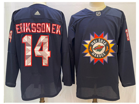 Minnesota Wild #14 Joel Eriksson Ek Navy Native American Heritage Day Jersey