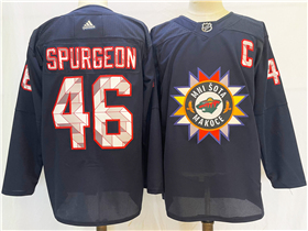 Minnesota Wild #46 Jared Spurgeon Navy Native American Heritage Day Jersey