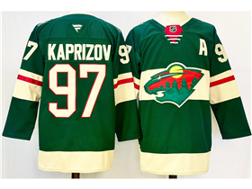 Minnesota Wild #97 Kirill Kaprizov 2024 Green Jersey