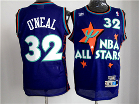 1995 NBA All-Star Game Eastern Conference #32 Shaquille O'Neal Purple Hardwood Classics Jersey