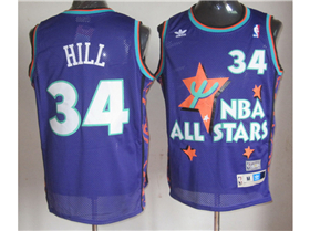 1995 NBA All-Star Game Eastern Conference #34 Tyrone Hill Purple Hardwood Classics Jersey