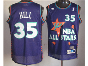 1995 NBA All-Star Game Eastern Conference #35 Grant Hill Purple Hardwood Classics Jersey