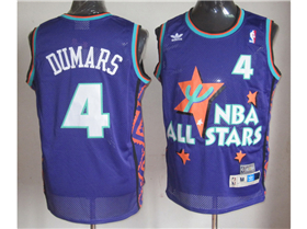 1995 NBA All-Star Game Eastern Conference #4 Joe Dumars Purple Hardwood Classics Jersey