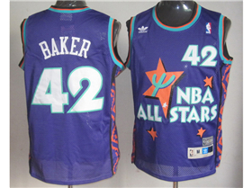 1995 NBA All-Star Game Eastern Conference #42 Vin Baker Purple Hardwood Classics Jersey