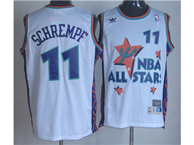 1995 NBA All-Star Game Western Conference #11 Detlef Schrempf White Hardwood Classics Jersey