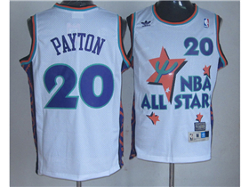 1995 NBA All-Star Game Western Conference #20 Gary Payton White Hardwood Classics Jersey