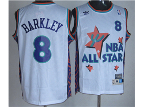 1995 NBA All-Star Game Western Conference #8 Charles Barkley White Hardwood Classics Jersey