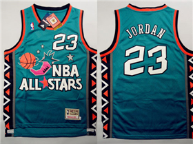 1996 NBA All-Star Game Eastern Conference #23 Michael Jordan Teal Hardwood Classics Jersey