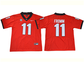 Georgia Bulldogs #11 Jake Fromm Red College Football Jersey