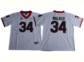 Georgia Bulldogs #34 Herschel Walker White College Football Jersey