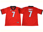 Georgia Bulldogs #7 D'Andre Swift Red College Football Jersey