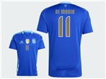 Argentina 2024 Away Blue Soccer Jersey with #11 di María Printing