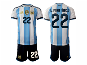Argentina 2026 Home Blue/White Soccer Jersey with #17 E.Fernández Printing