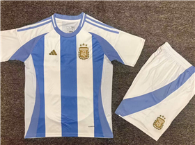 Argentina 2024 Youth Home Blue/White Soccer Jersey