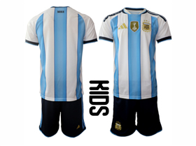 Argentina 2026 Youth Home Blue/White Soccer Jersey