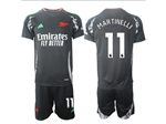 Arsenal F.C. 2024/25 Away Black Soccer Jersey with #11 MARTINELLI Printing