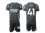 Arsenal F.C. 2024/25 Away Black Soccer Jersey with #41 Rice Printing