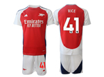 Arsenal F.C. 2024/25 Home Red Soccer Jersey with #41 Rice Printing