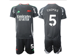 Arsenal F.C. 2024/25 Away Black Soccer Jersey with #5 Thomas Printing