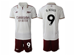 Arsenal F.C. 2025/26 Third White Soccer Jersey with #9 G.JESUS Printing