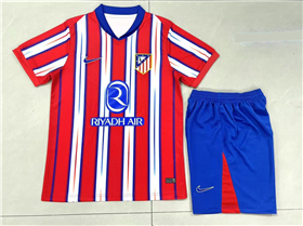 Atlético Madrid 2024/25 Home Red/white Pinstripe Soccer Jersey 