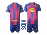 FC Barcelona 2025/26 Home Youth Red/Blue Soccer Jersey 