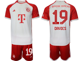 FC Bayern Munich 2023/24 Home White Soccer Jersey with #19 Davies Printing
