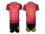 Belgium 2024 Home Red Soccer with #11 Carrasco Printing