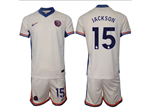 Chelsea F.C. 2024/25 Away White Jersey with #15 Jackson Printing