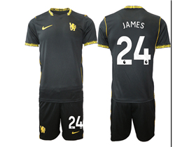 Chelsea F.C. 2026/27 Away Black Jersey with #24 James Printing