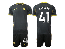 Chelsea F.C. 2026/27 Away Black Jersey with #41 Estevao Printing