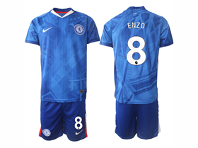 Chelsea F.C. 2025/26 Home Blue Jersey with #8 Enzo Printing