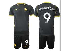 Chelsea F.C. 2026/27 Away Black Jersey with #9 João Pedro Printing
