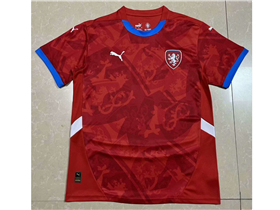 Czechia 2024 Home Red Soccor Team Jersey 