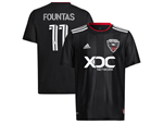 DC United 2022/23 Home Black Soccer Jersey with #11 Fountas Printing