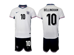 England 2024 Home White Soccer Jersey with #10 Bellingham Printing