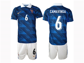 France 2026 Home Blue Soccer Jersey with #6 Camavinga Printing