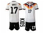 Germany 2026 Youth Home White Soccer Jersey with #17 Wirtz Printing