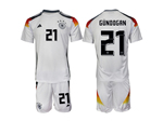 Germany 2024 Home White Soccer Jersey with #21 Gündoğan Printing
