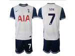 Tottenham Hotspur F.C. 2024/25 Home White Soccer Jersey with #7 Son Printing