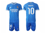 Real Madrid CF 2025/26 Third Blue Soccer Jersey with #10 Mbappé Printing