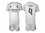 Real Madrid CF 2025/26 Home White Soccer Jersey with #4 Alaba Printing